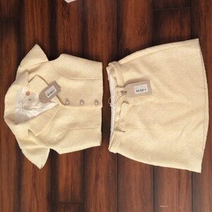 Meshki Lemon Mercer Tweed top and skirt set size xxs